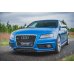 Накладка сплиттер на передний бампер на Audi S4 B8 / A4 B8 S-Line